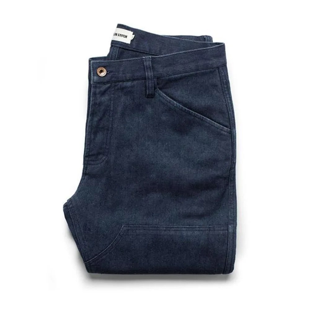the chore pant in indigo boss duck
