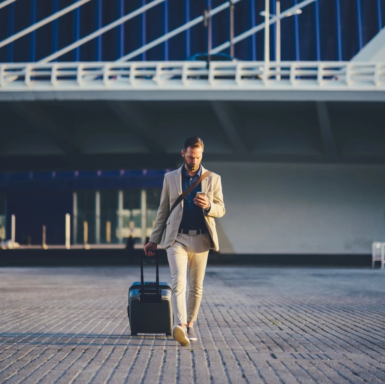 businessman on business trip in spain