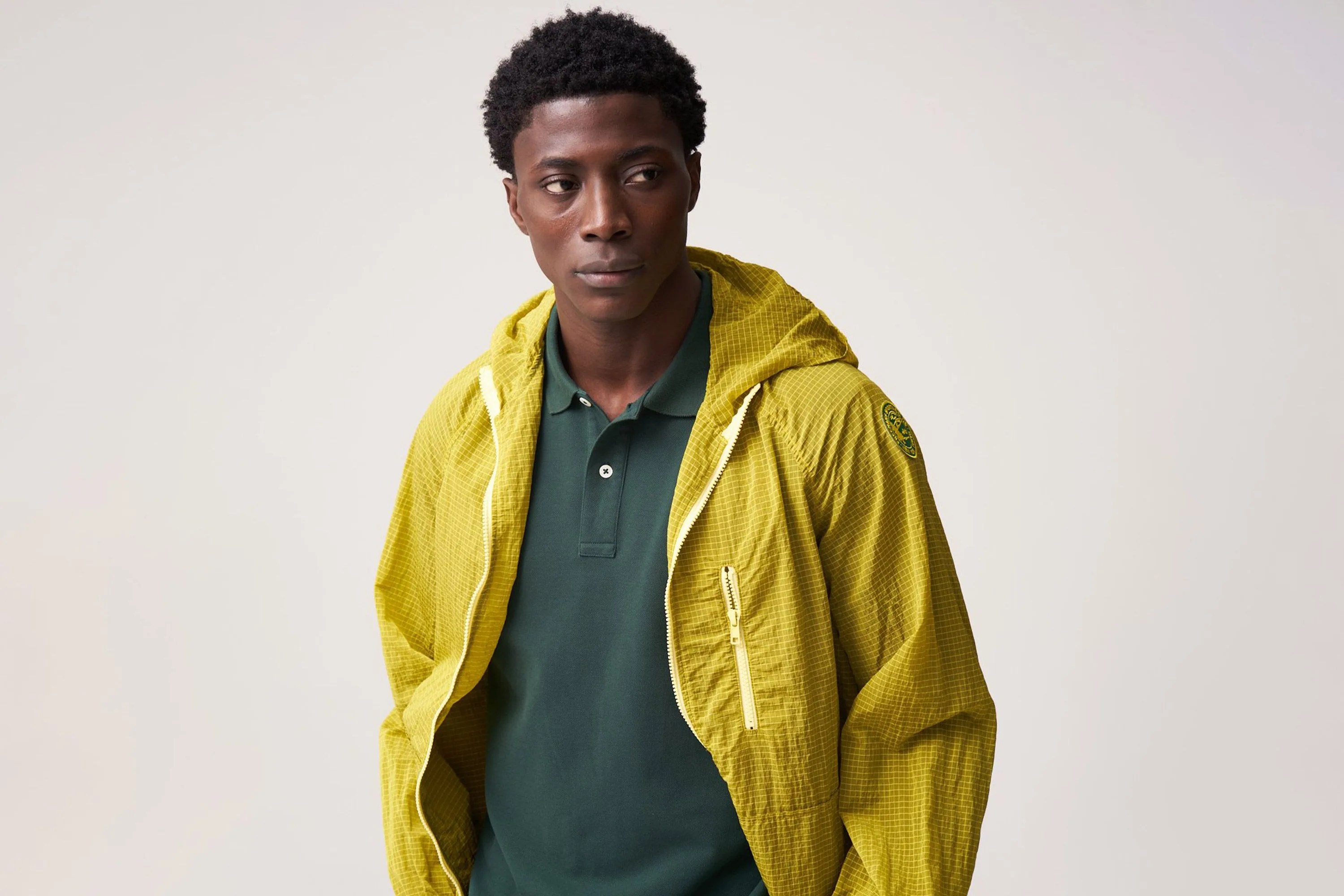 freemans sporting club rain jacket yellow