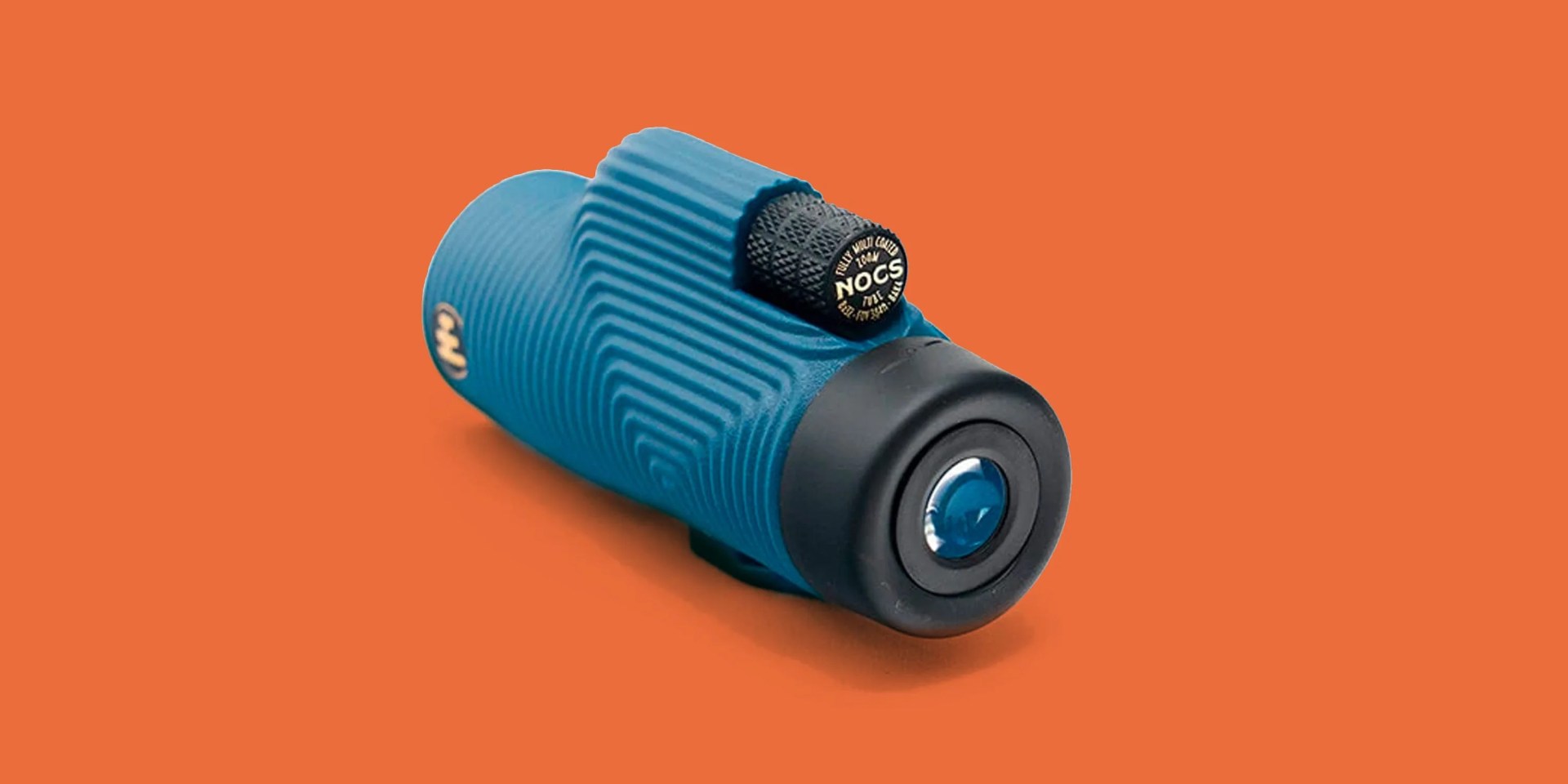 a blue monocular