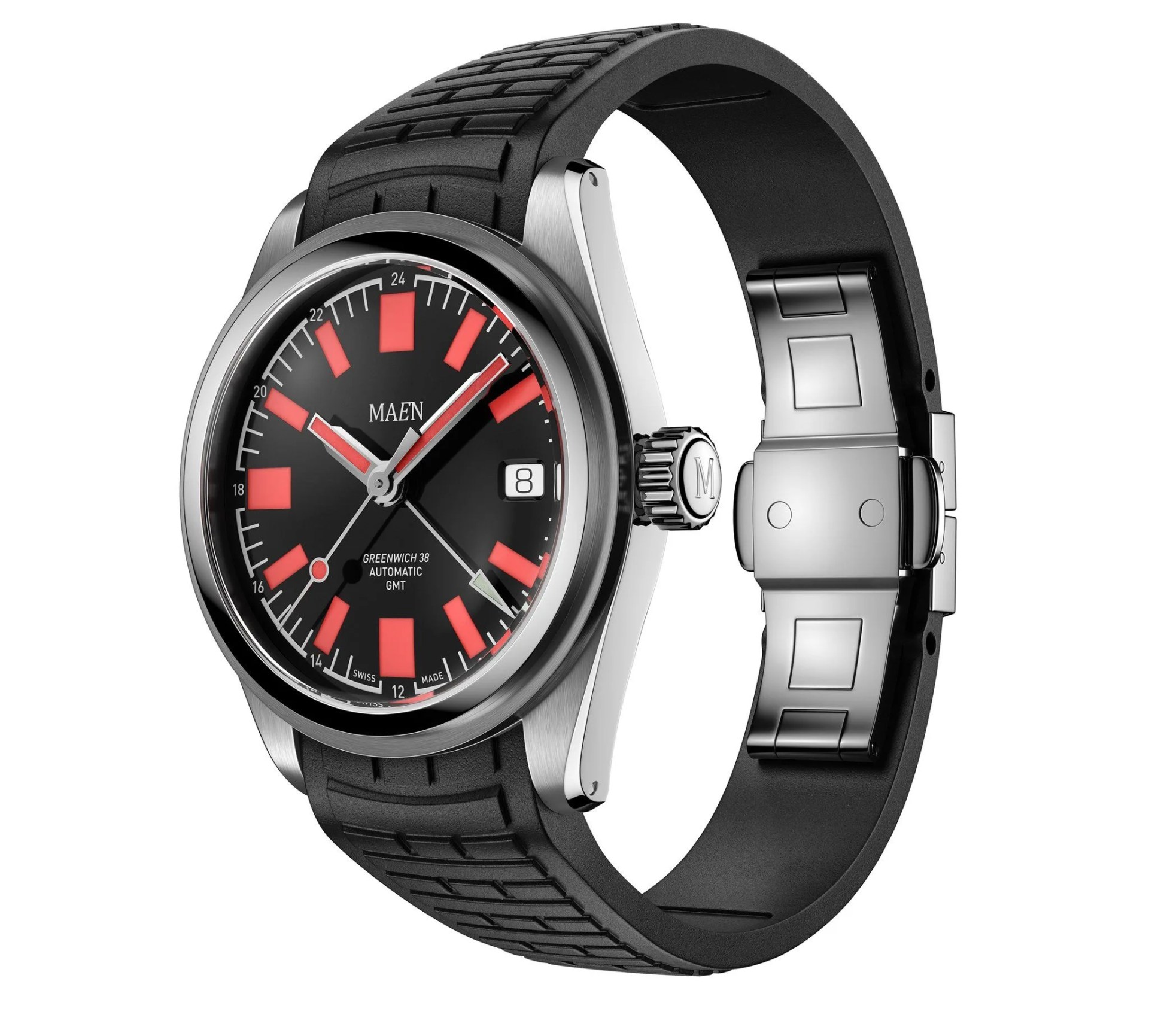 black watch with red indices