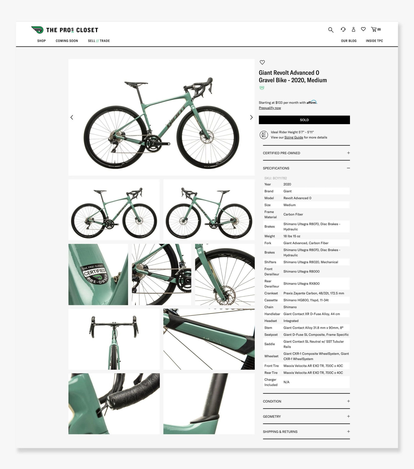 pros closet bike giant