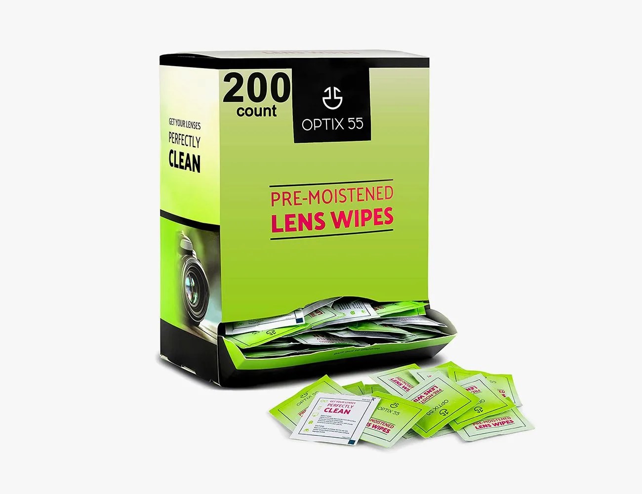 Optix 55 Pre Moistened Individually Wrapped Cleaning Wipes