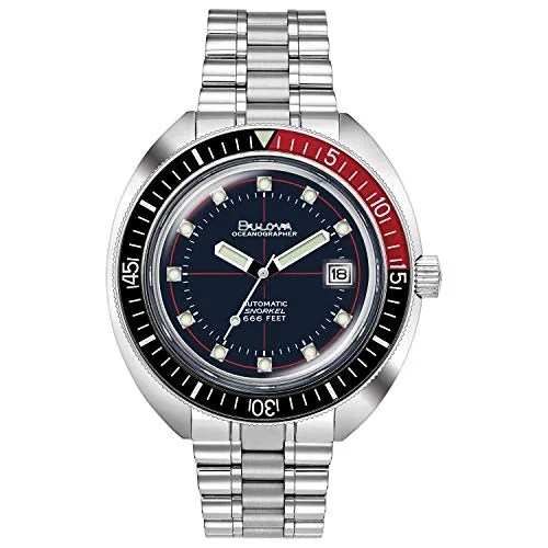bulova oceanographer automatic mens stainless steel devil diver