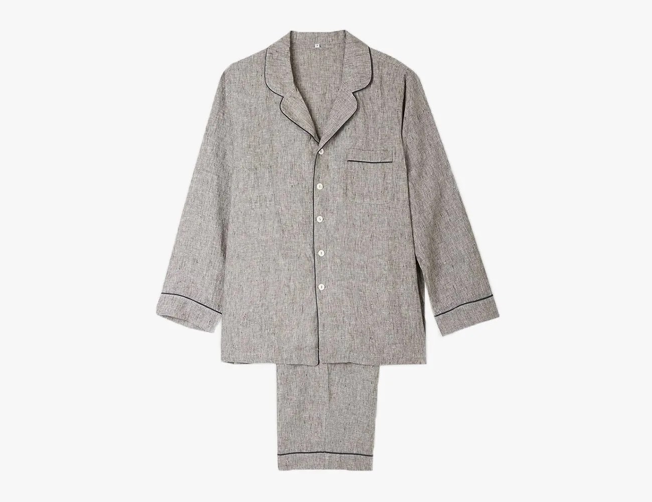 Piglet Gray Linen Pajama Trouser Set