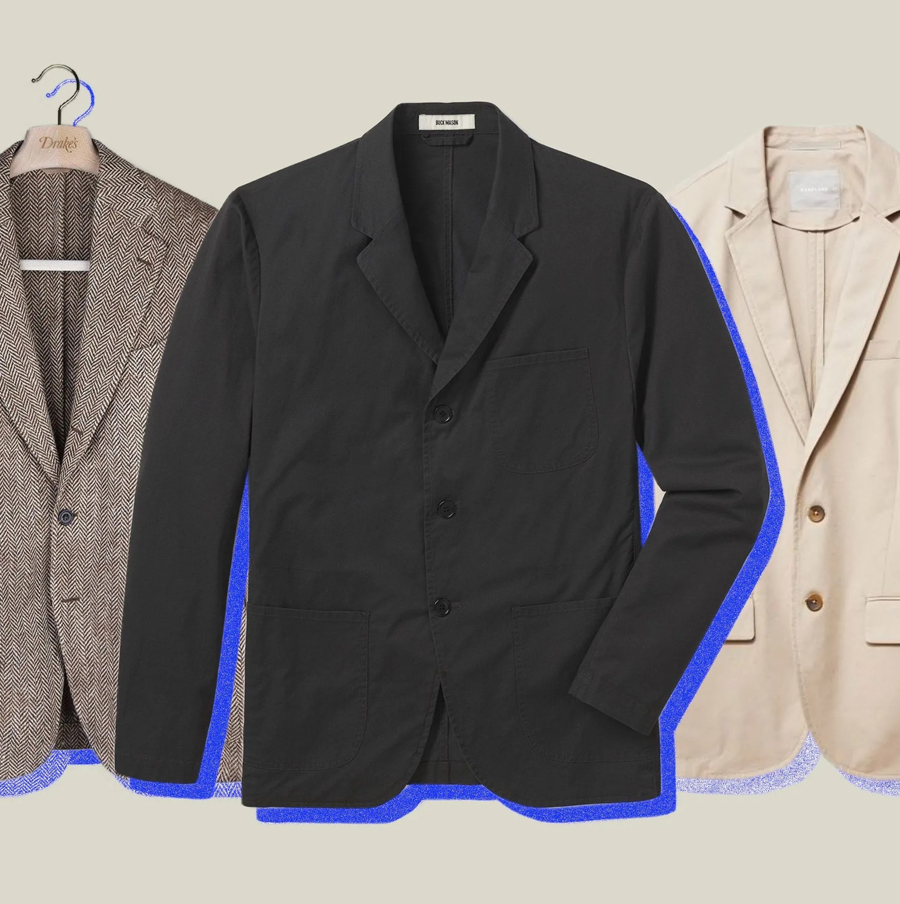 three different blazers