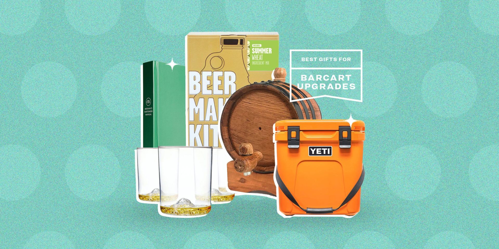 best gifts for bar cart upgrades beer making kit, glasses, book, yeti, keg