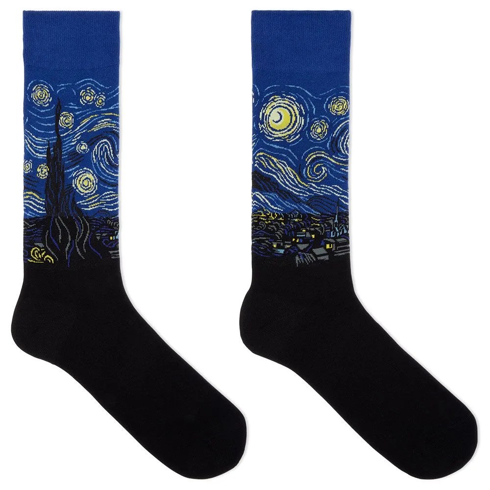 hot sox mens van gogh's starry night socks