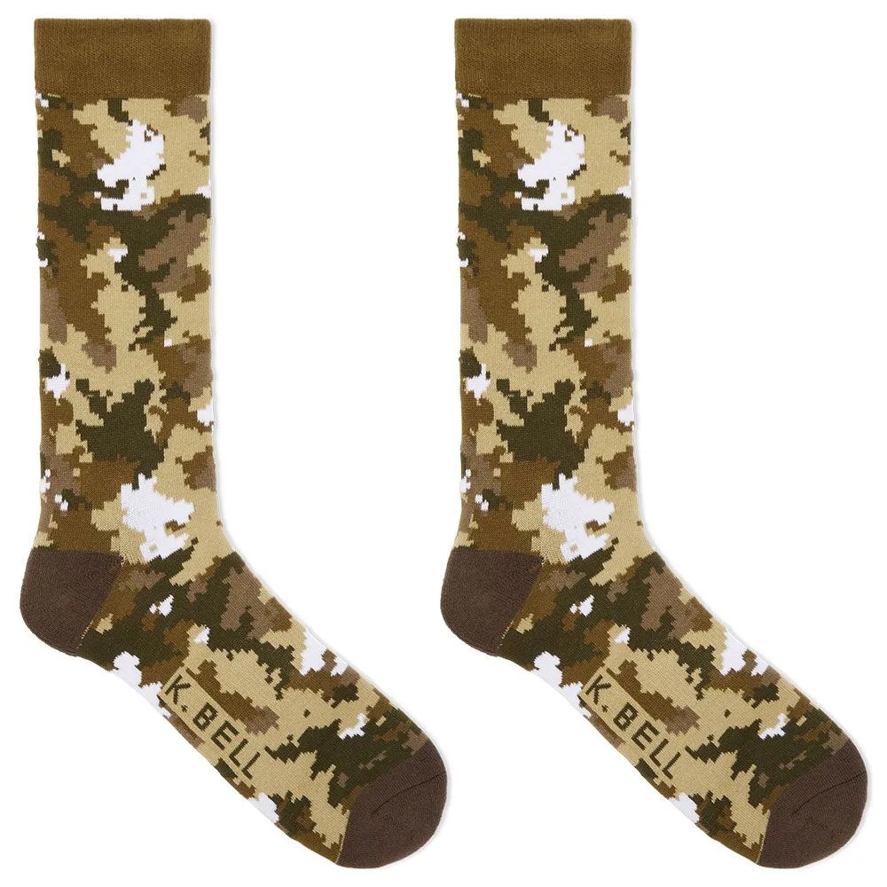 k bell mens digital camo crew socks
