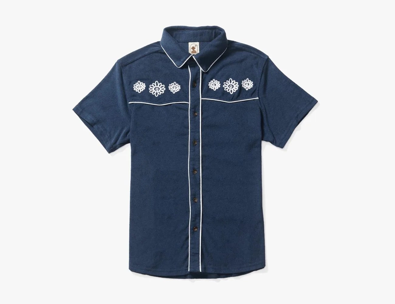the gaucho terry cloth shirt  in vintage navy