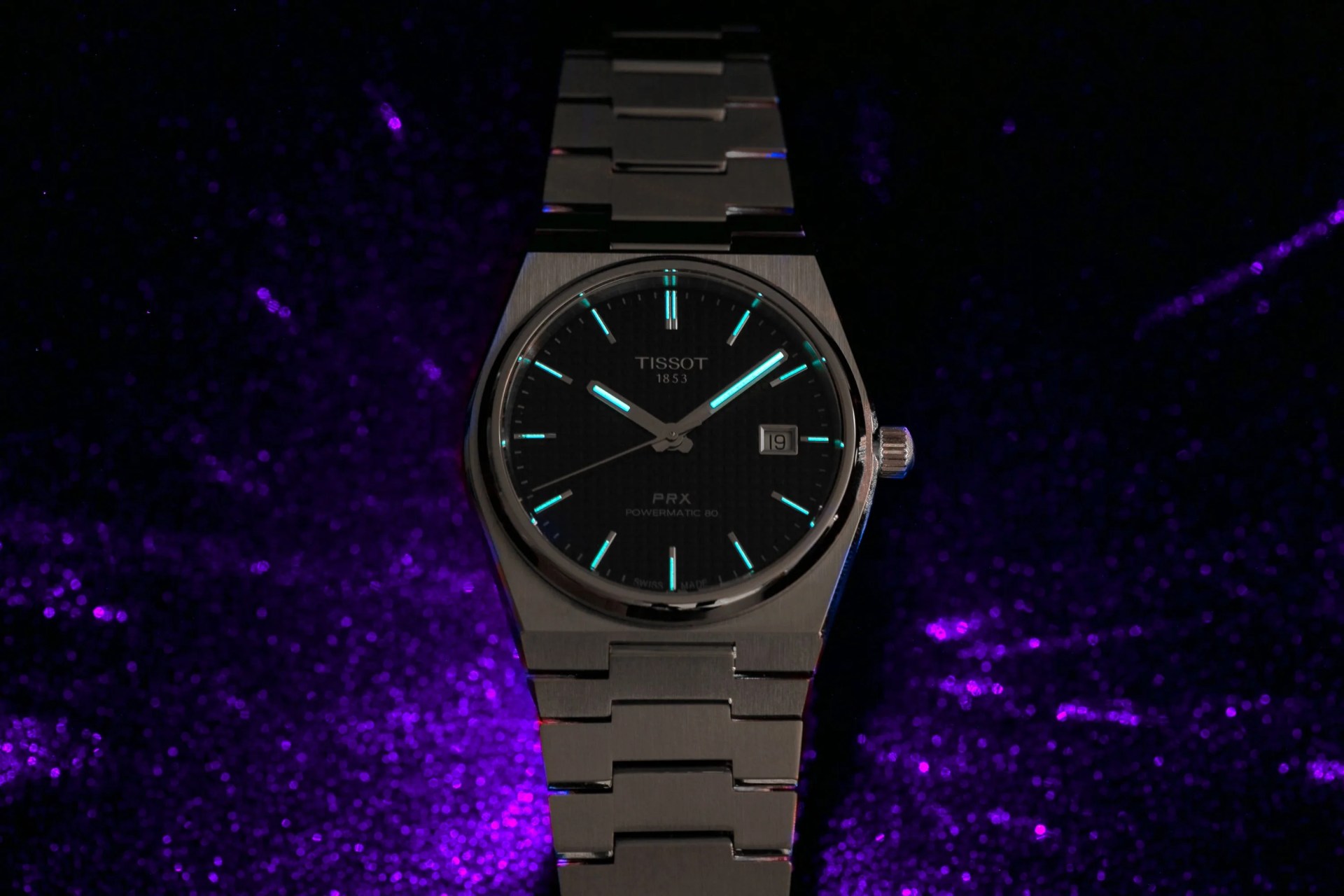 tissot prx watch front