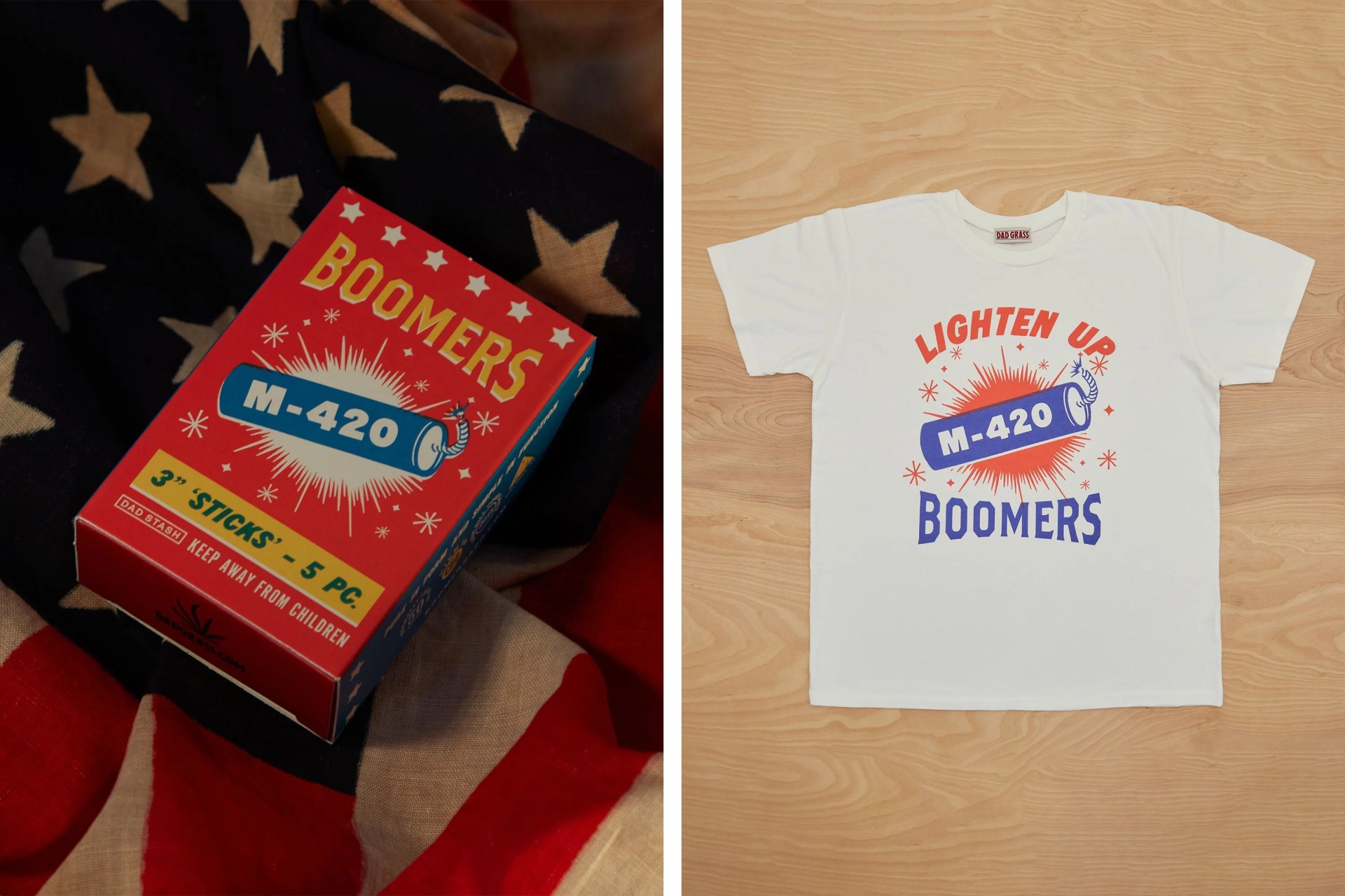 dad grass july 4th collection smoke pack and shirt