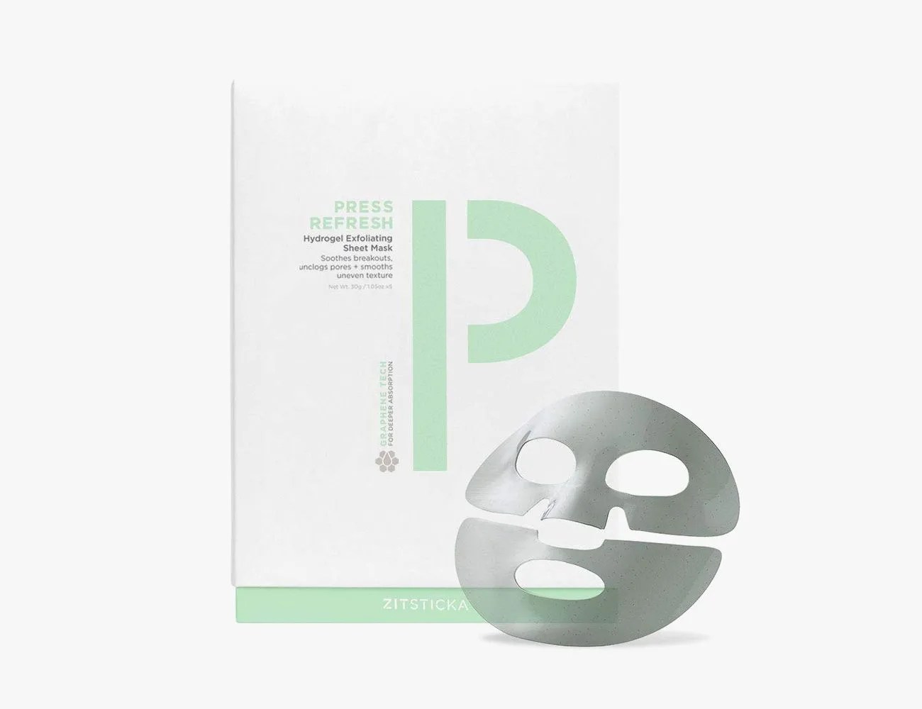 ZitSticka Press Refresh Hydrogel Exfoliating Sheet Mask