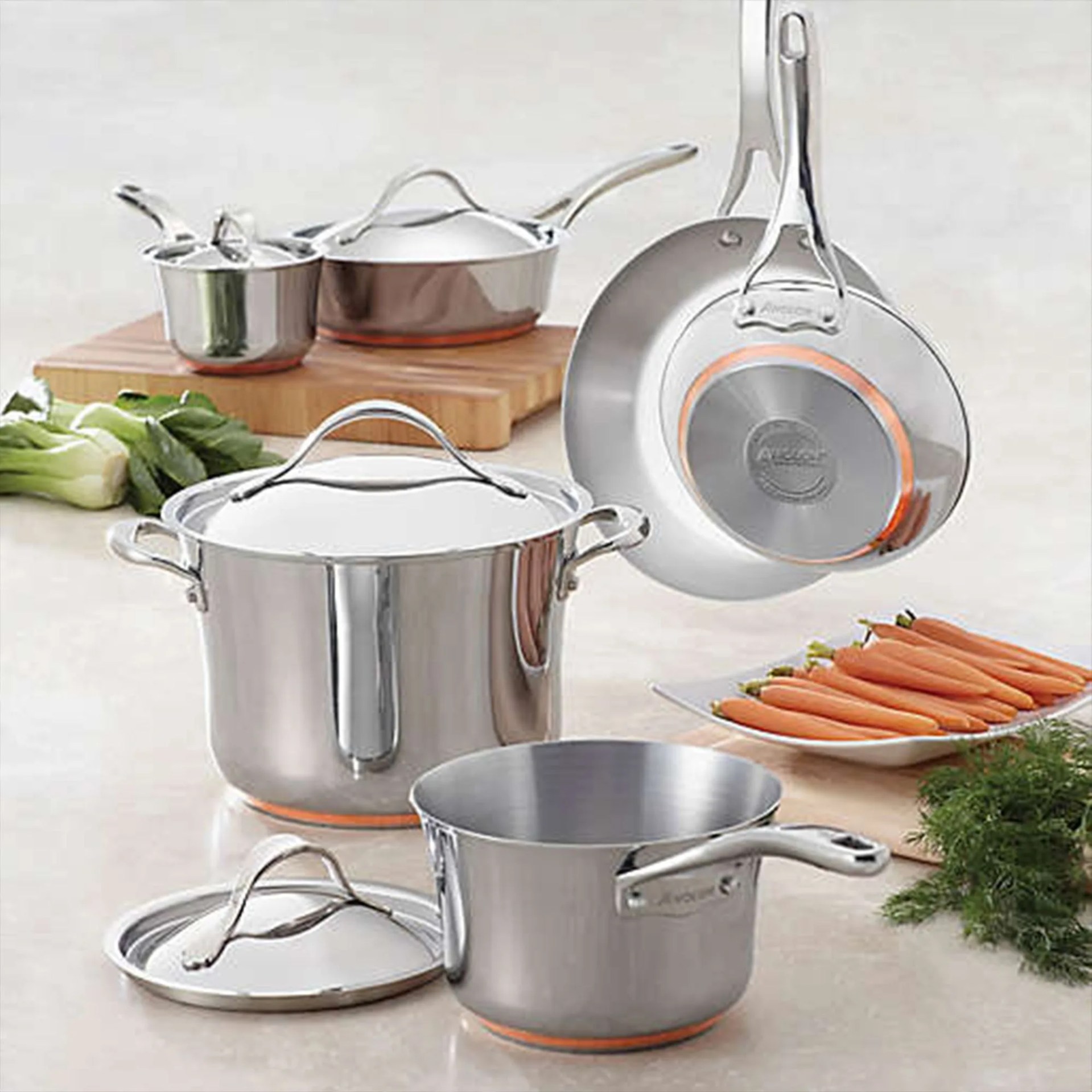 Nouvelle Copper Stainless Steel pans