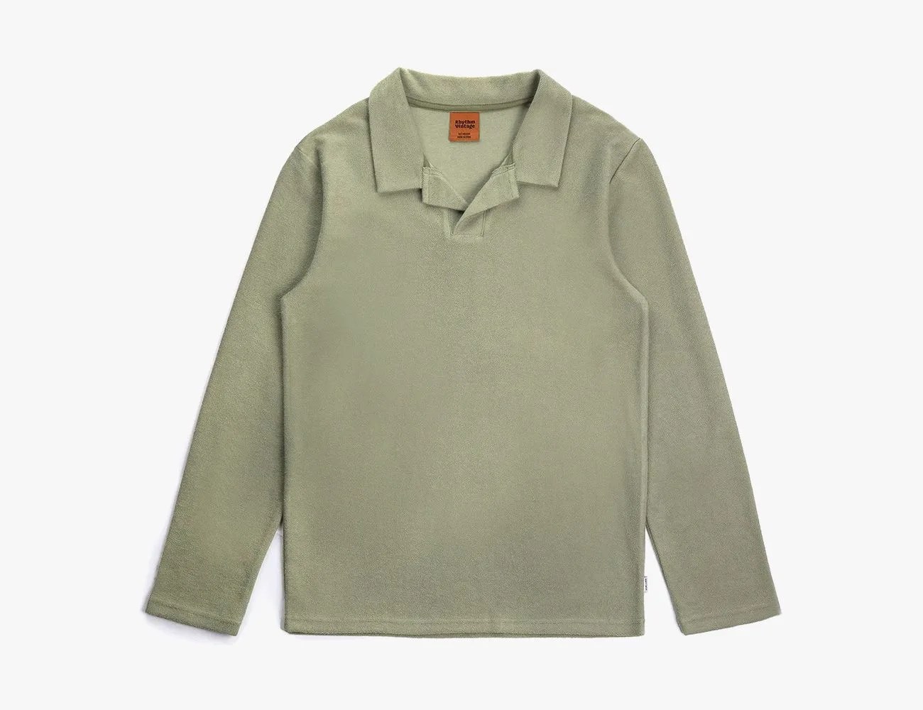 Rhythm Vintage Terry Long-Sleeve Polo