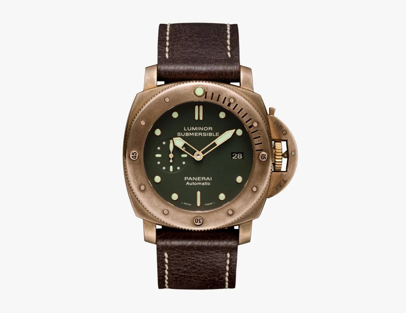 panerai luminor submersible 1950 3 days automatic bronzo pam00382 watch
