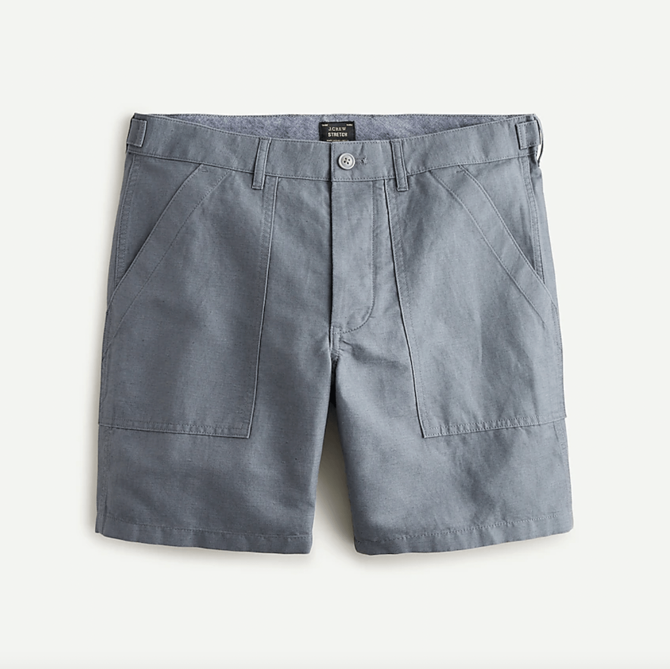 8" camp short in cottonlinen