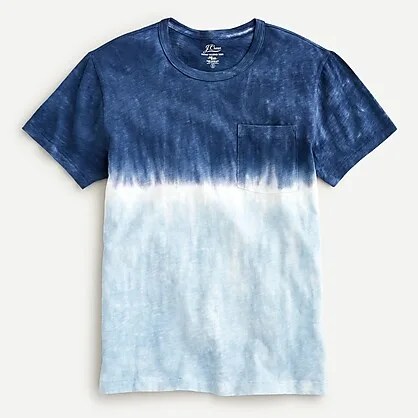 slub cotton pocket tshirt in tiedye