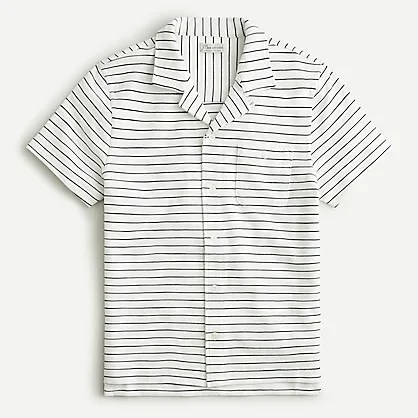 shortsleeve beach terry campcollar shirt in stripe
