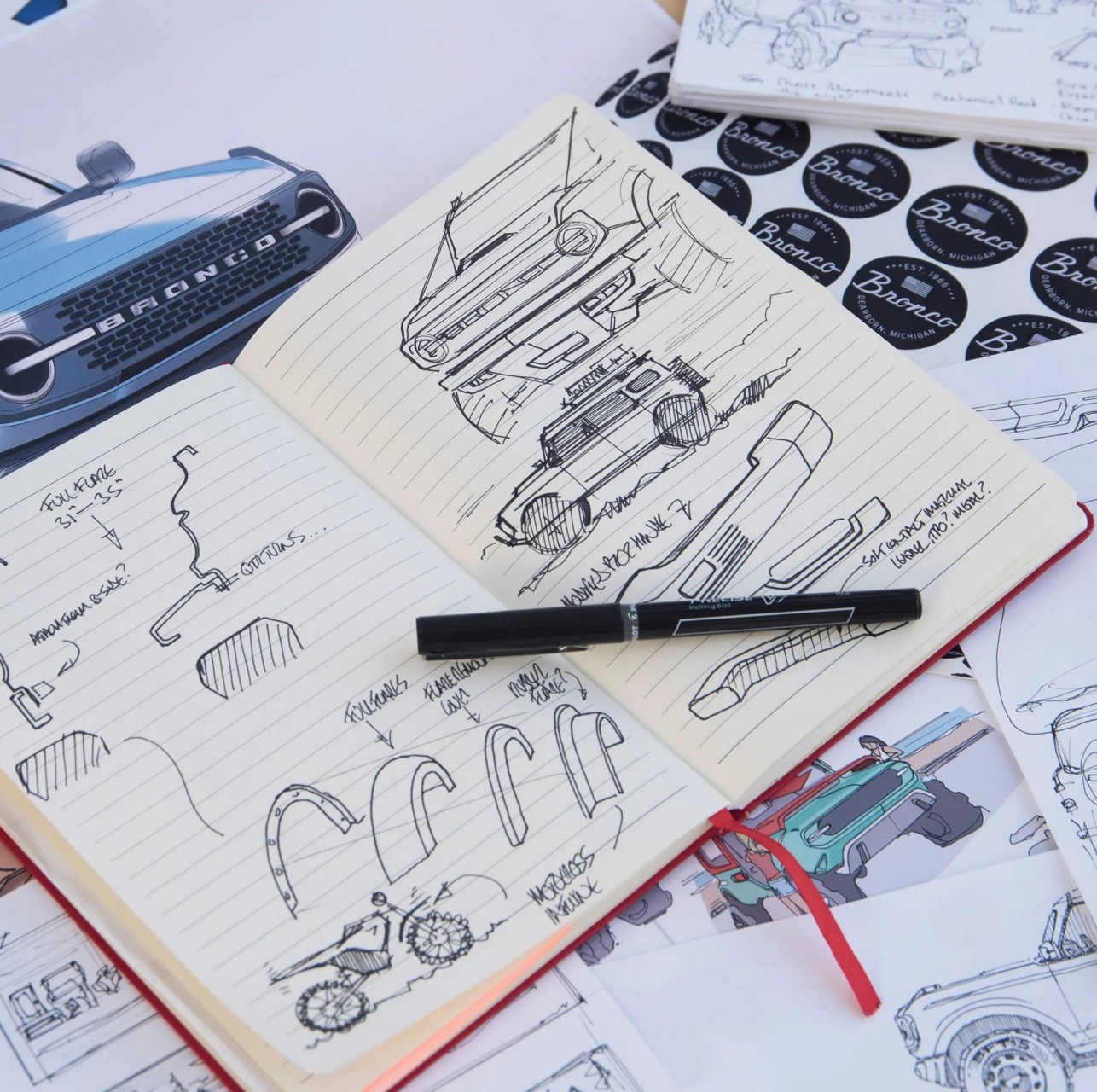 ford bronco design sketches