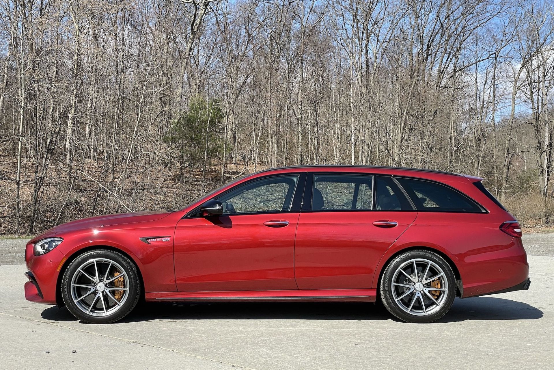 mercedes amg e63 side red 2021