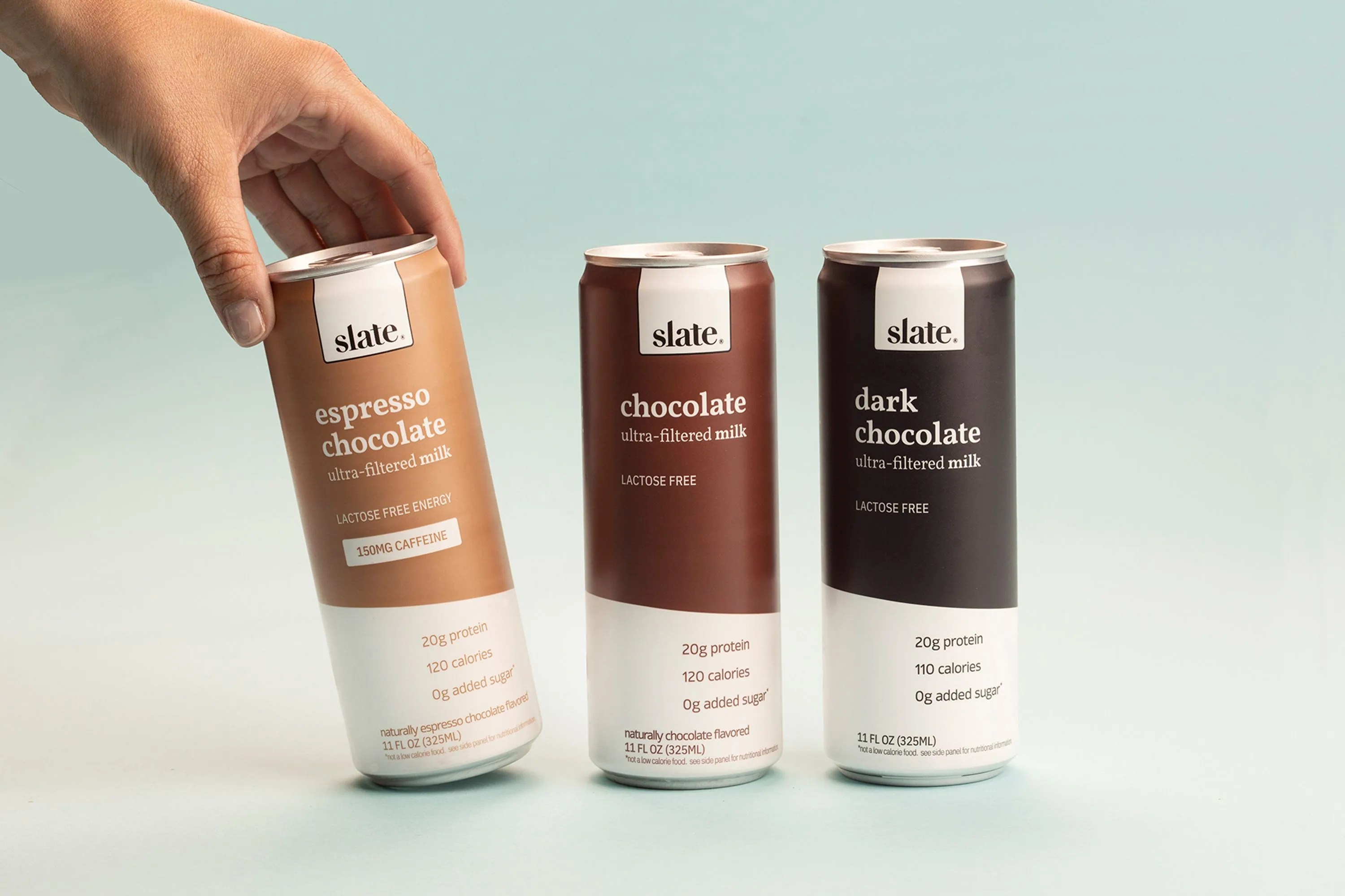 slate milk in three flavors
