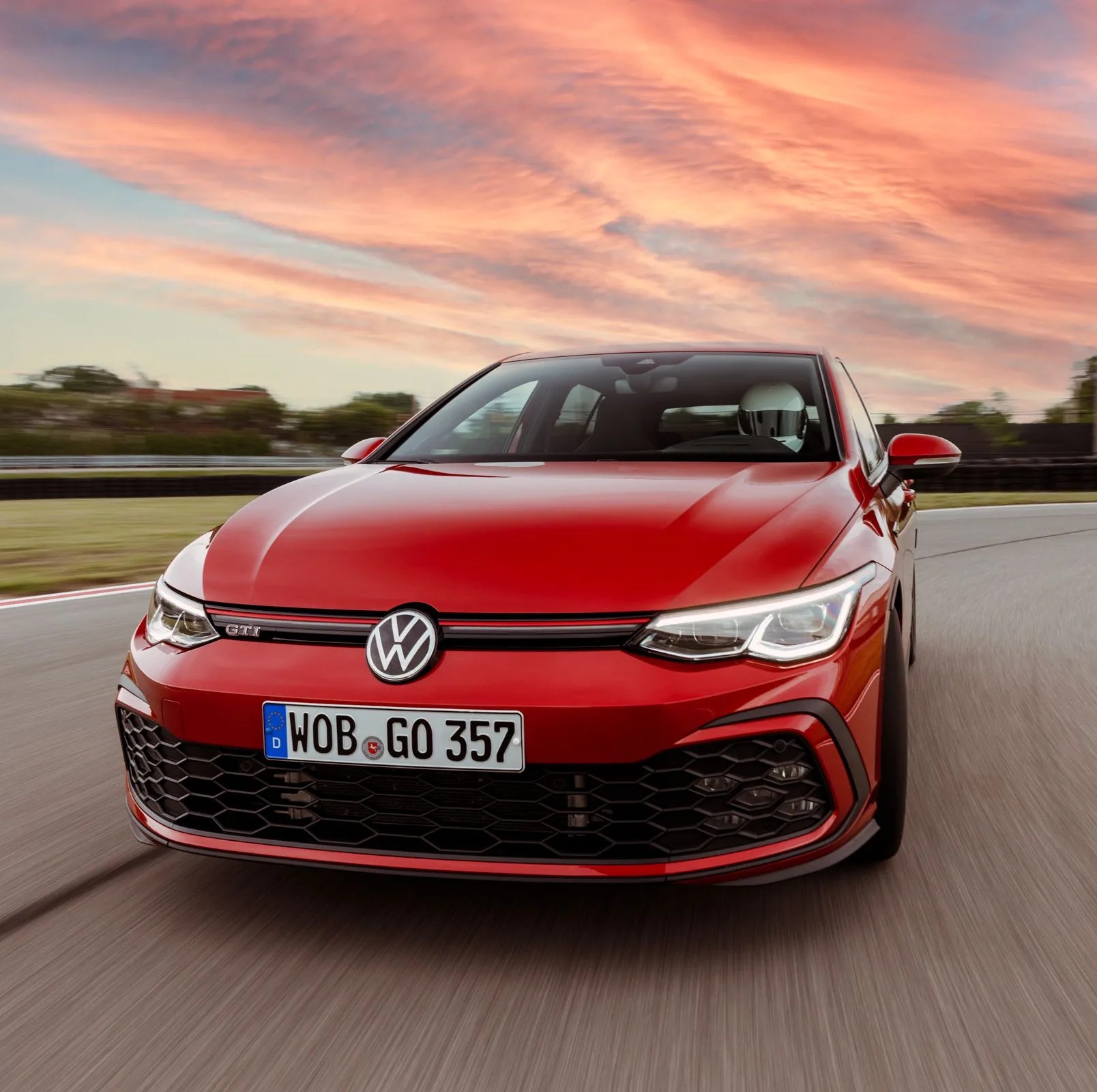 vw gti mk8 bacarella red car