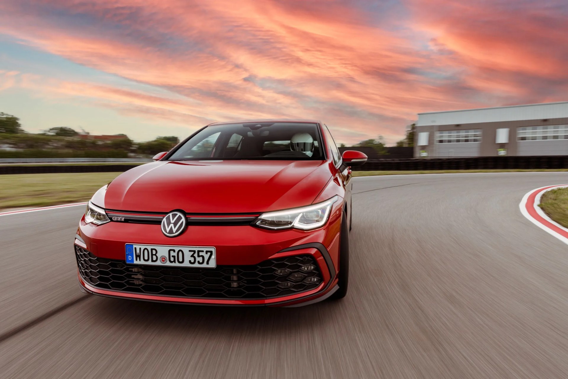 vw gti mk8 bacarella red car