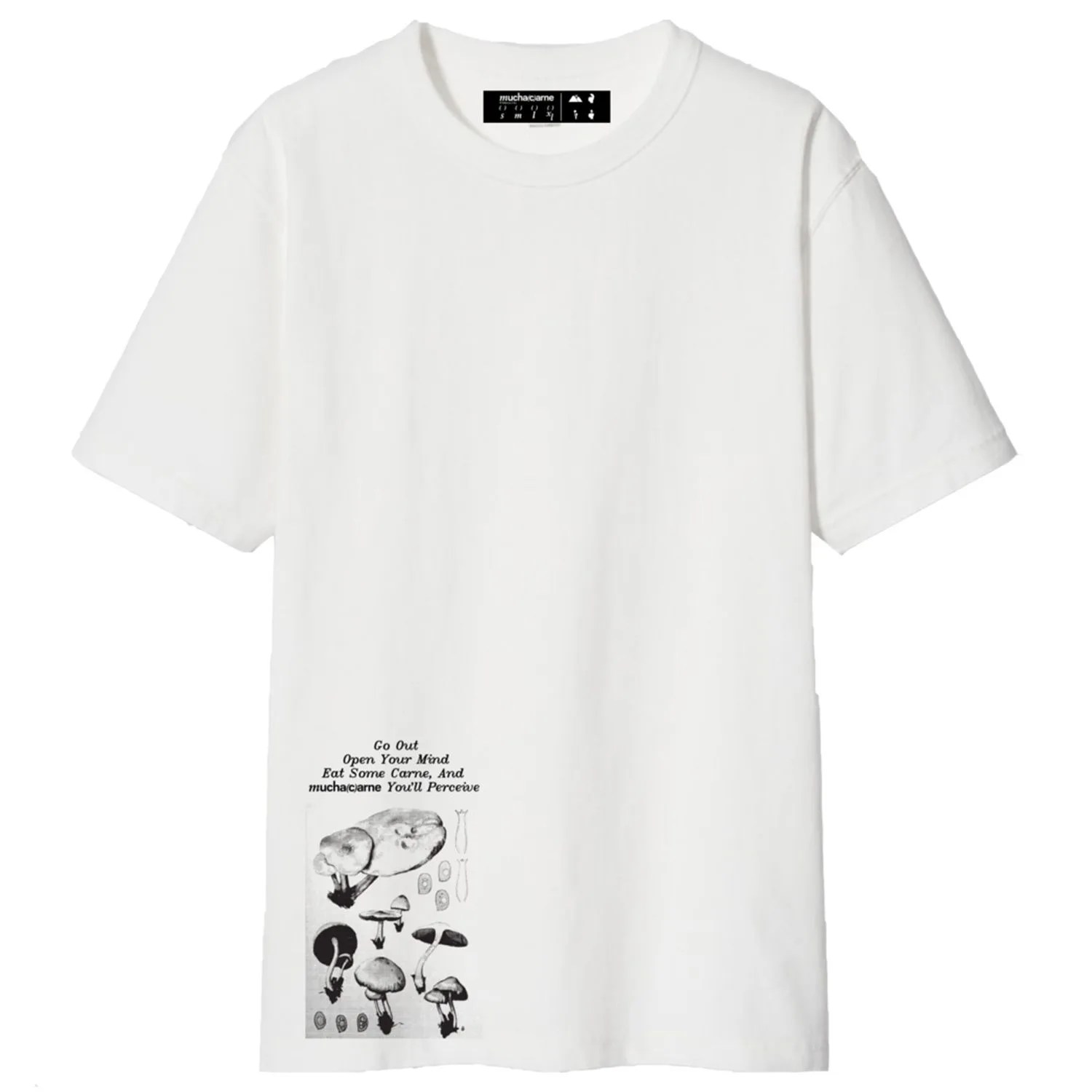 shrooms white t shirt