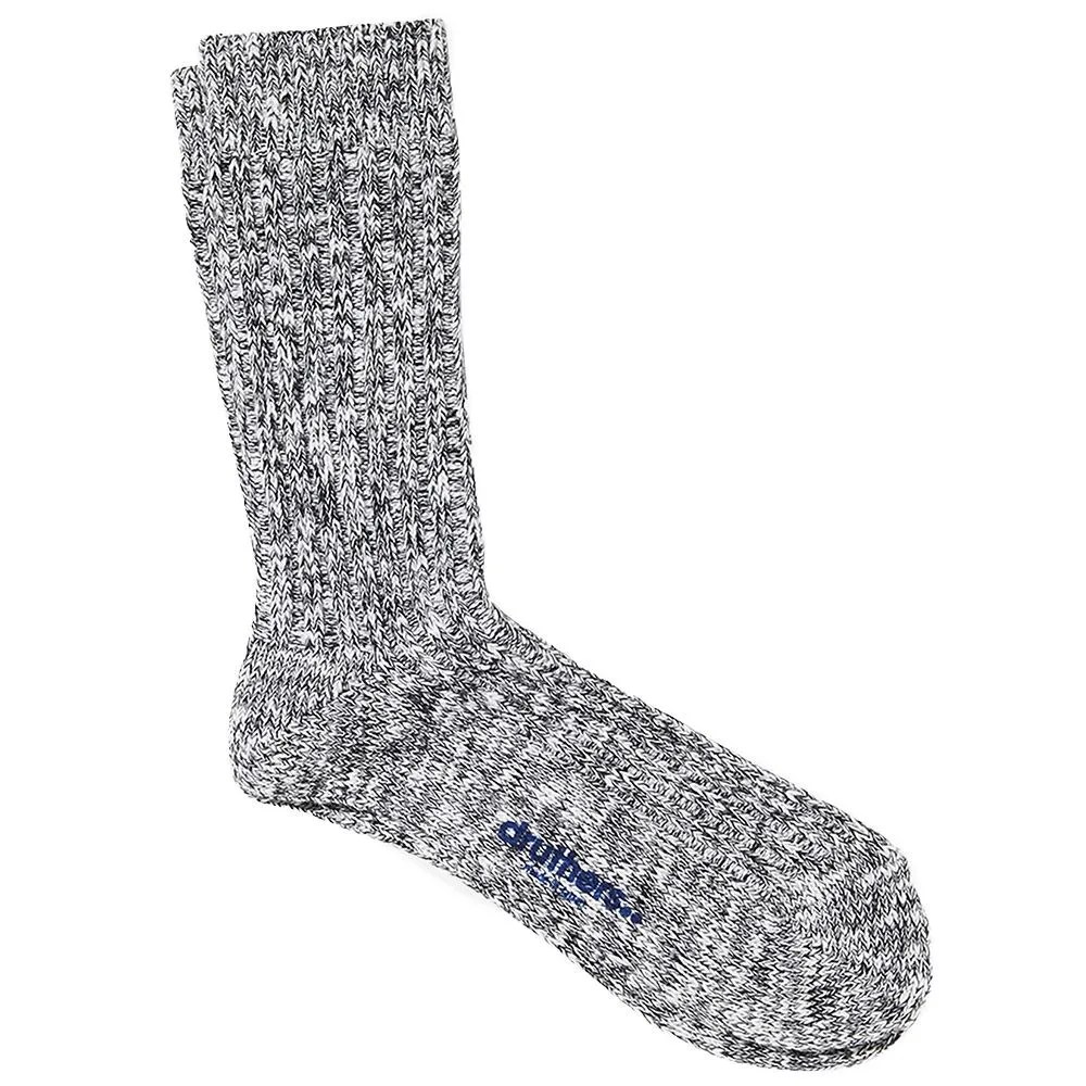 White Slub Crew Socks