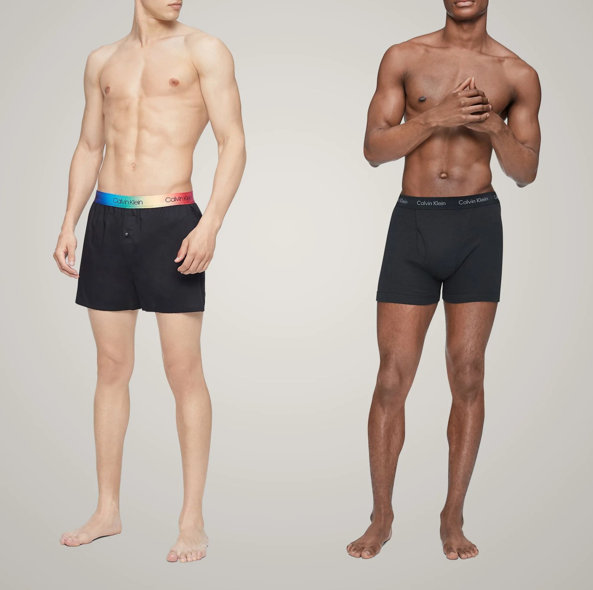 men wearing calvin klein boxers and boxer briefs