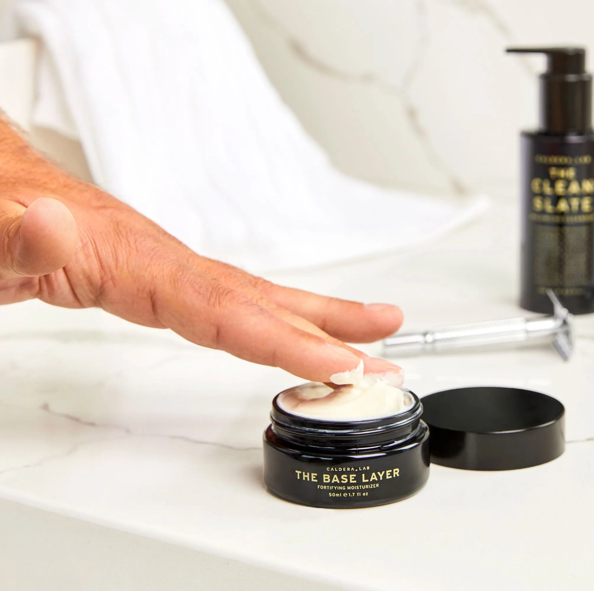 clean slate face wash and the base layer cream