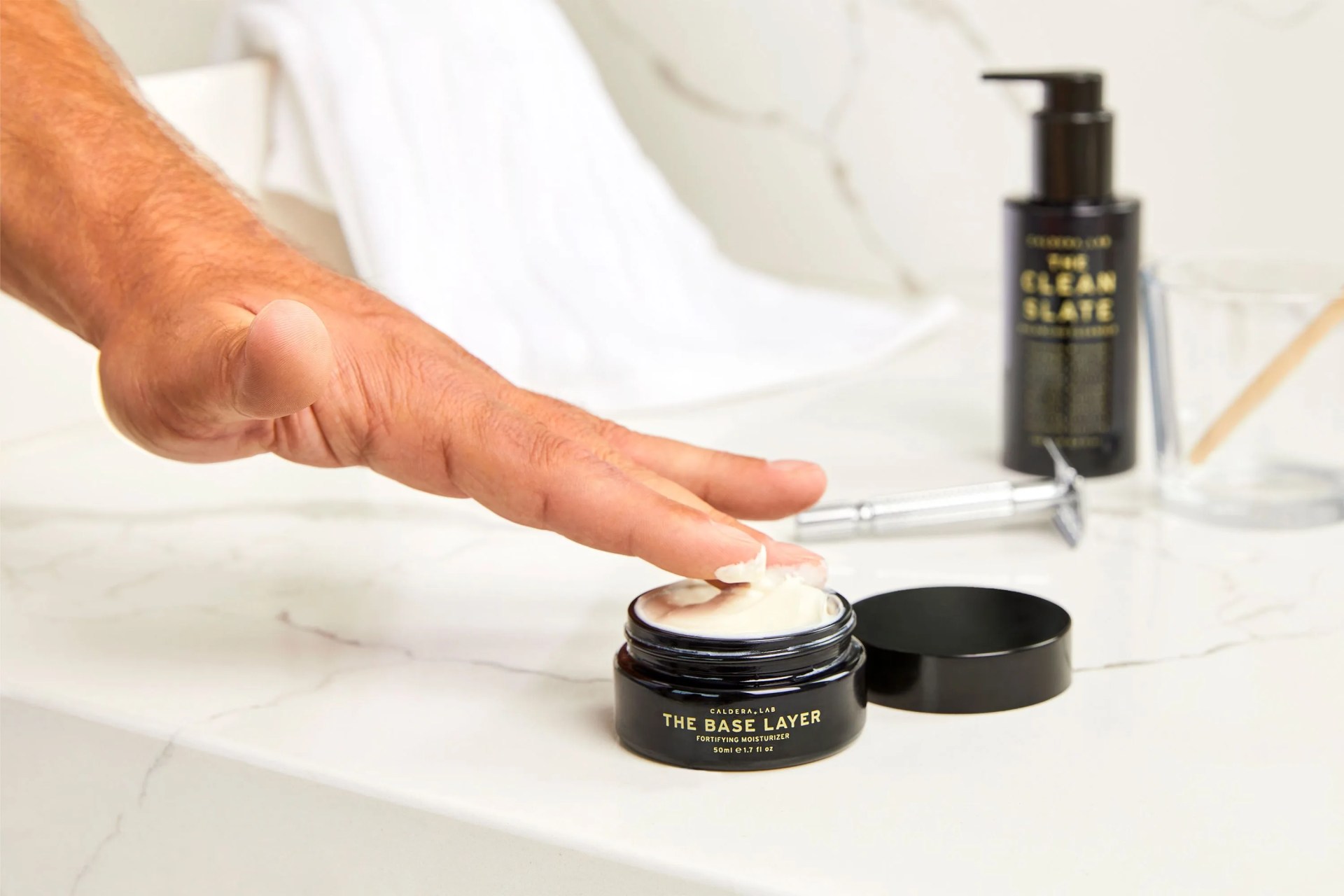 clean slate face wash and the base layer cream