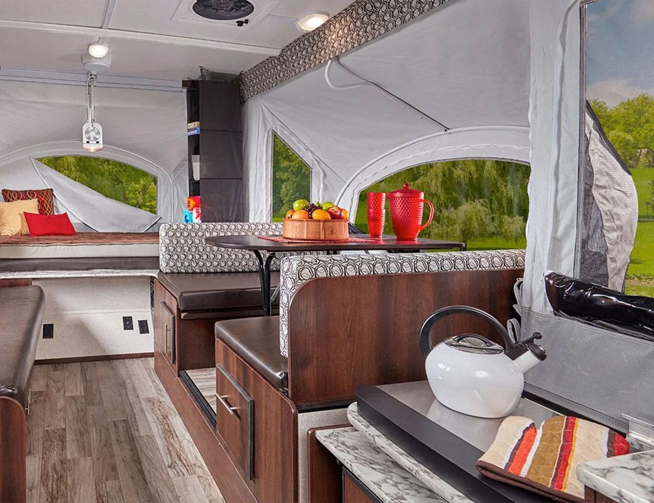 trailer tent inside
