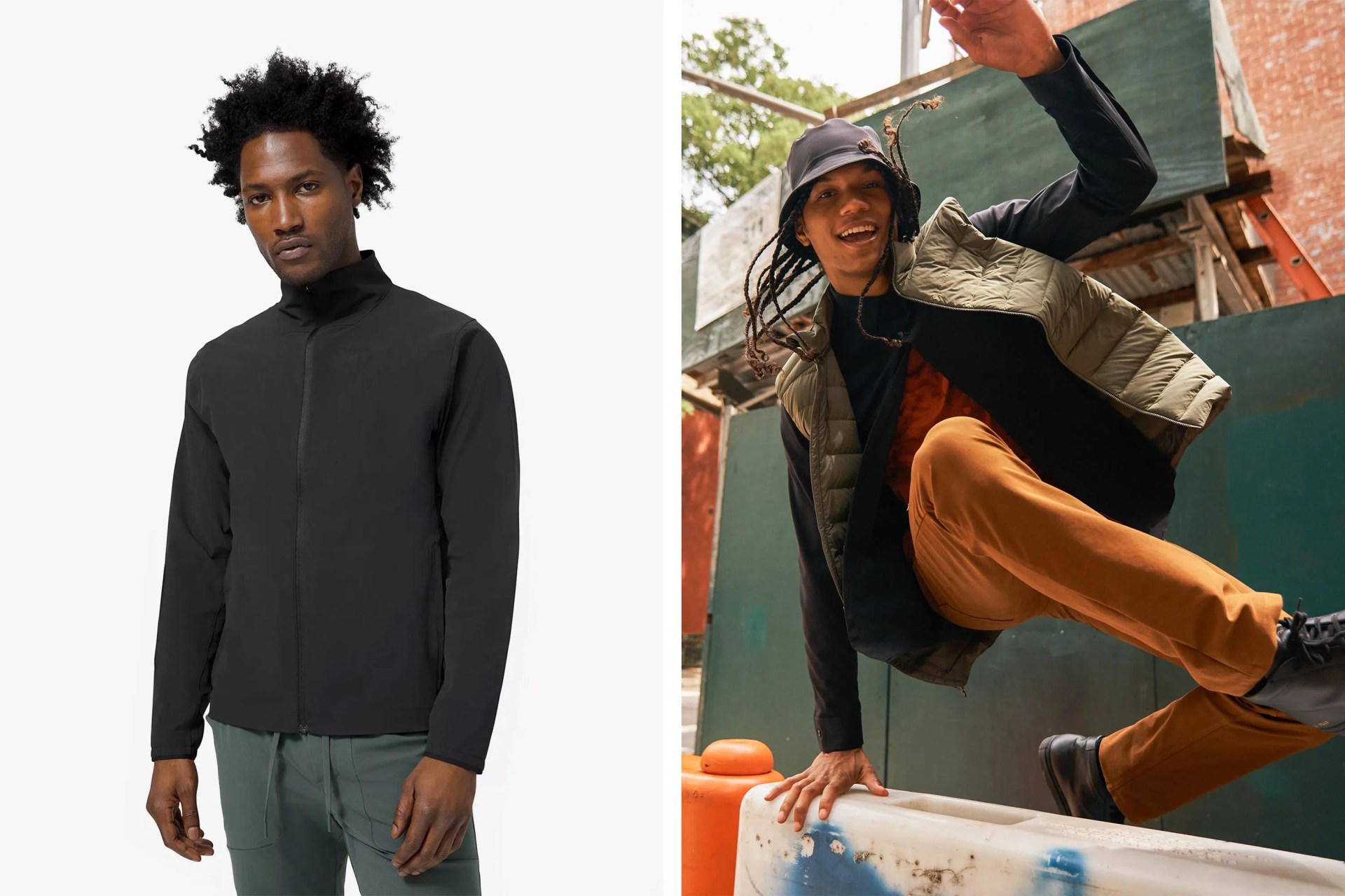 man wearing lululemon expeditionist jacket