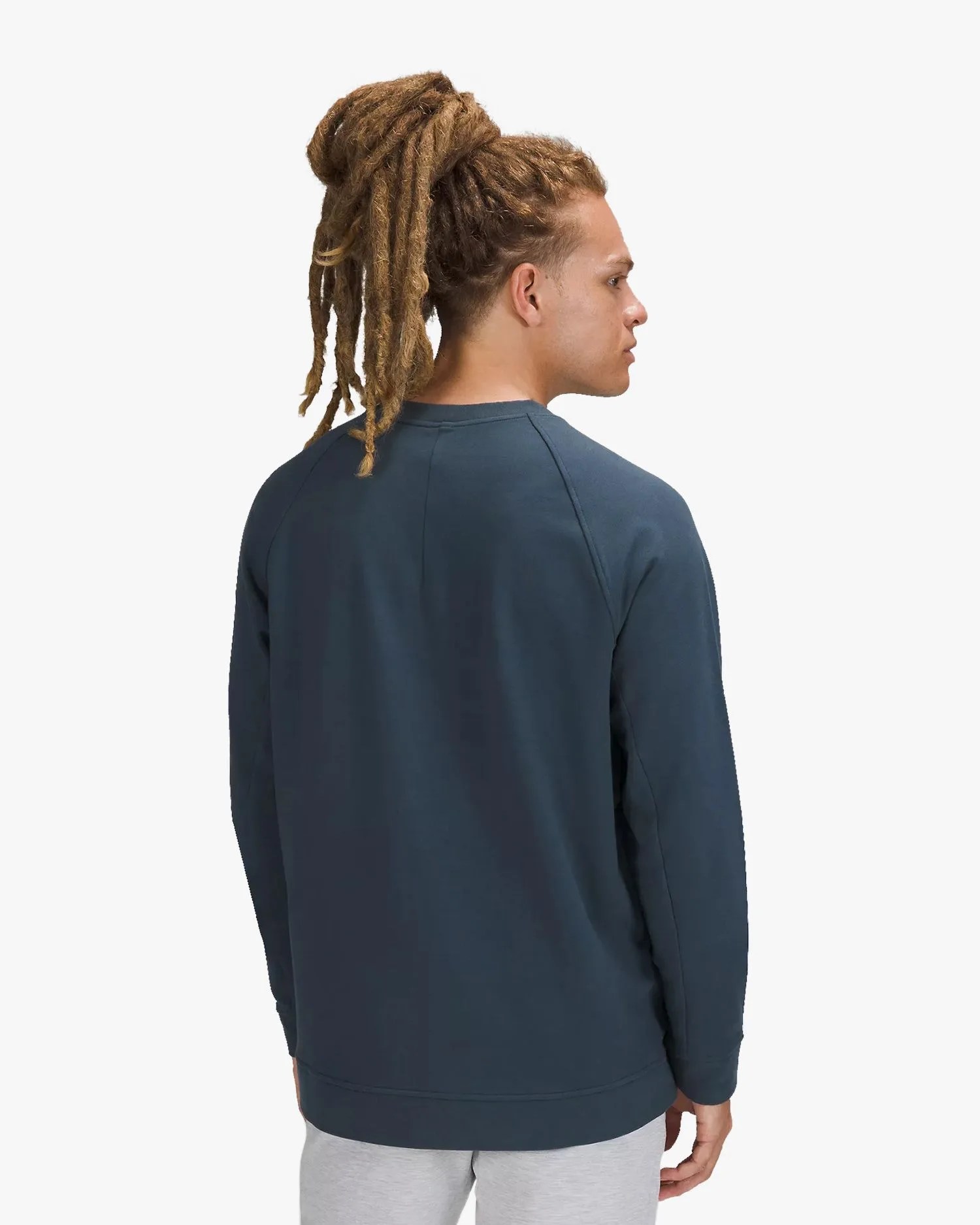 man wearing city sweat crew back