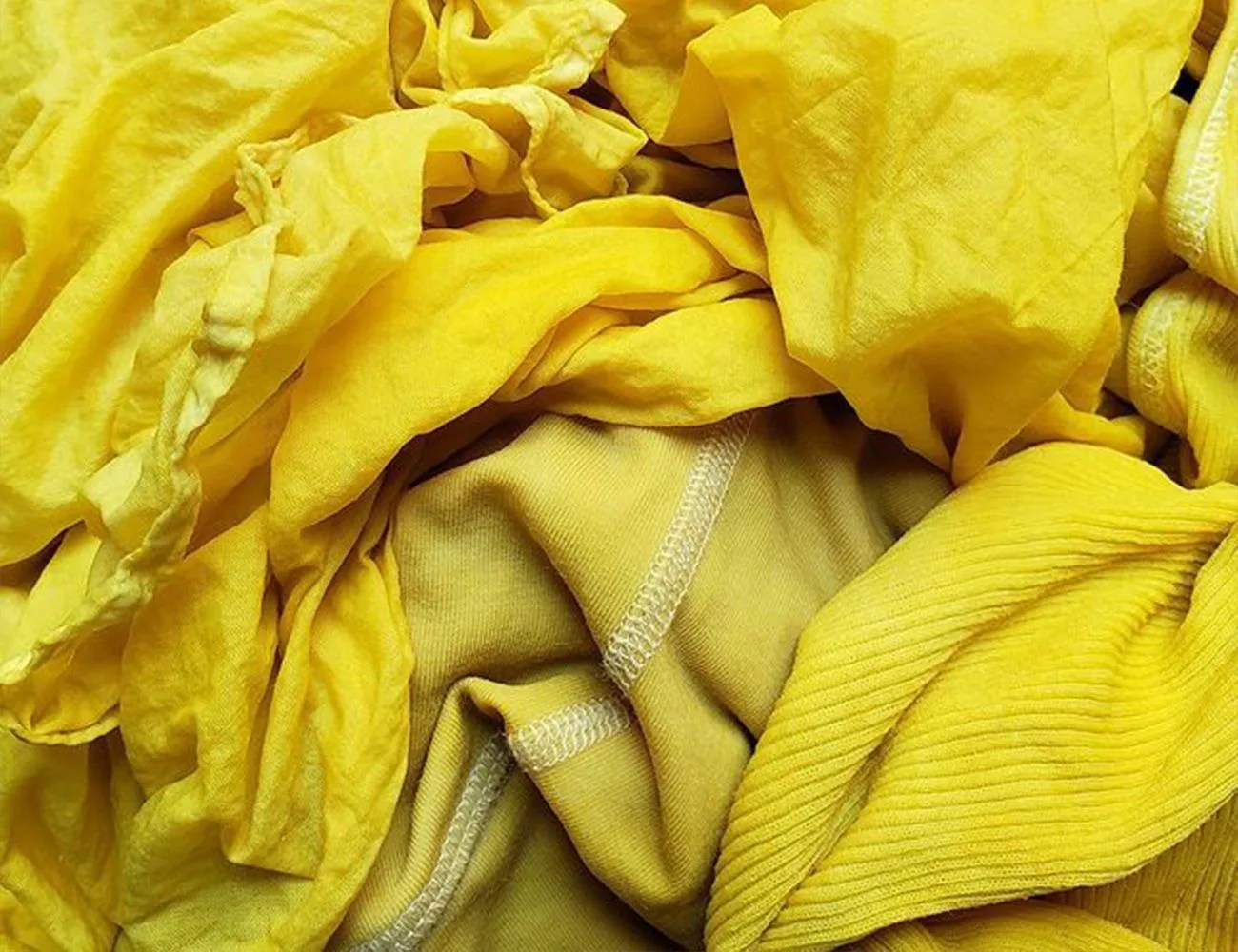 yellow dyed clothing