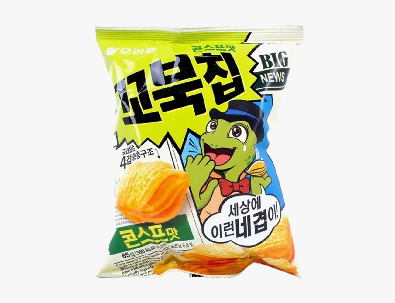 orion new four layers turtle chip corn soup flavor