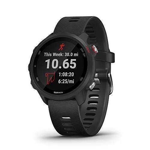 Garmin Forerunner 245 Music, GPS Running Smartwatch with Music and Advanced Dynamics, Black Bundle with Garmin 010-12520-00 Running Dynamics Pod