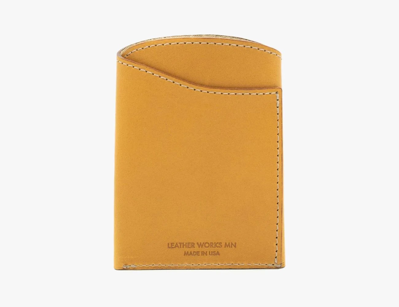 leather works minnesota front pocket flap wallet