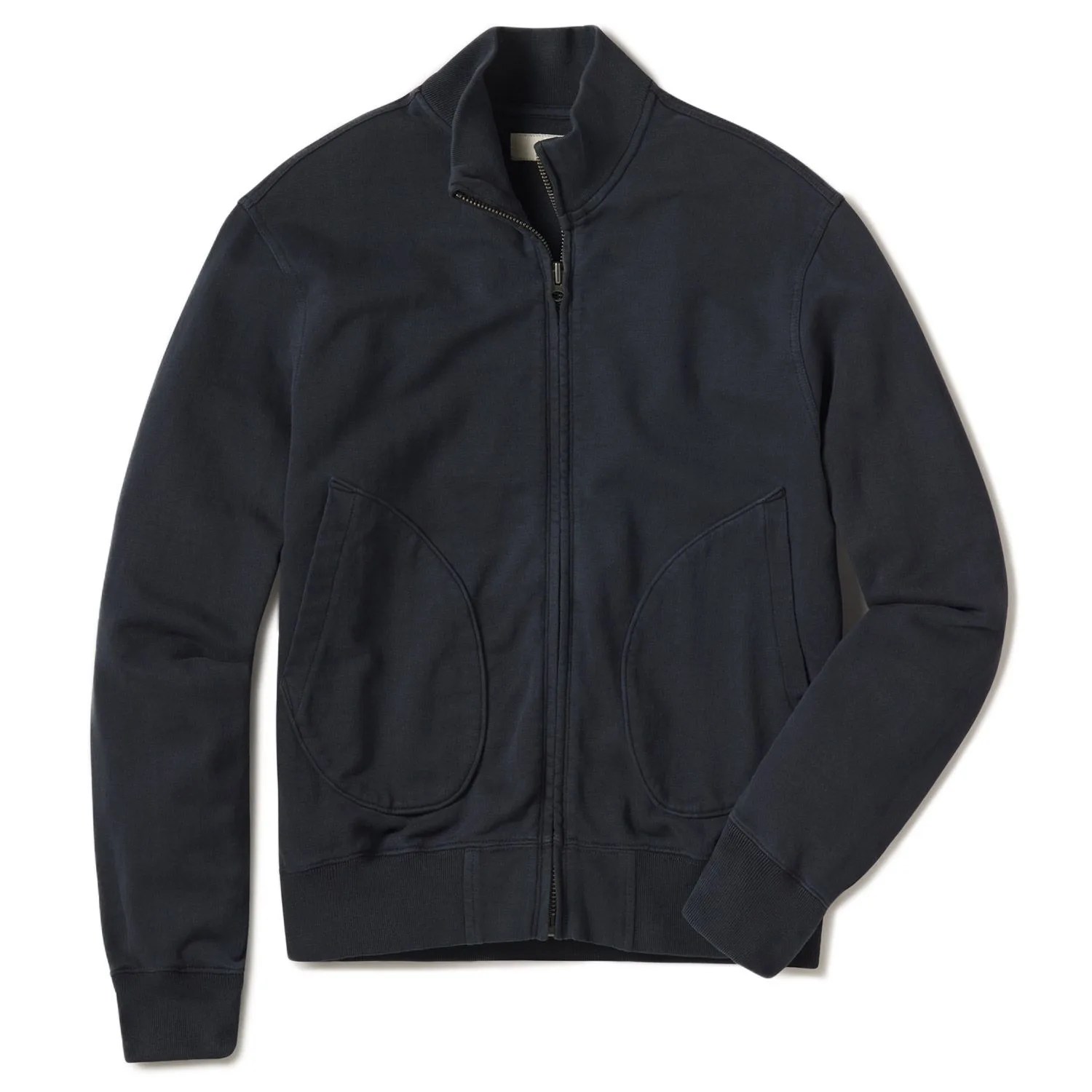 brushed loopback track jacket