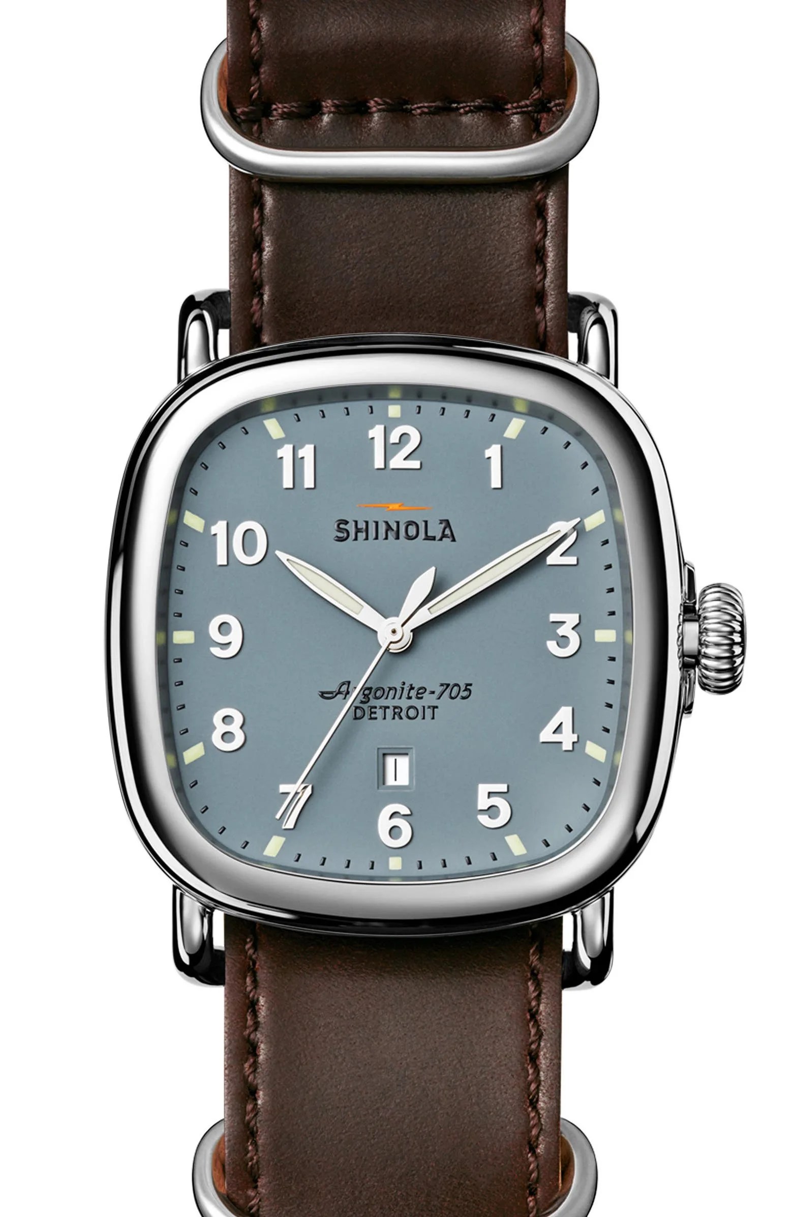 The Guardian Leather Strap Watch, 41.5mm x 43mm