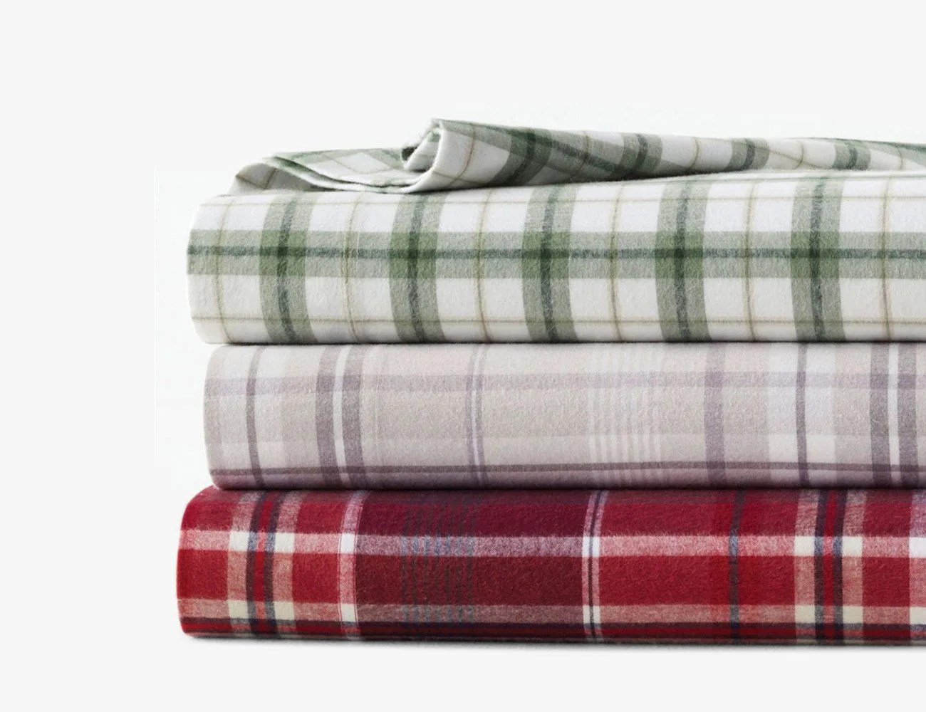 Garnet Hill Cozy Plaid Organic-Cotton Flannel Bedding