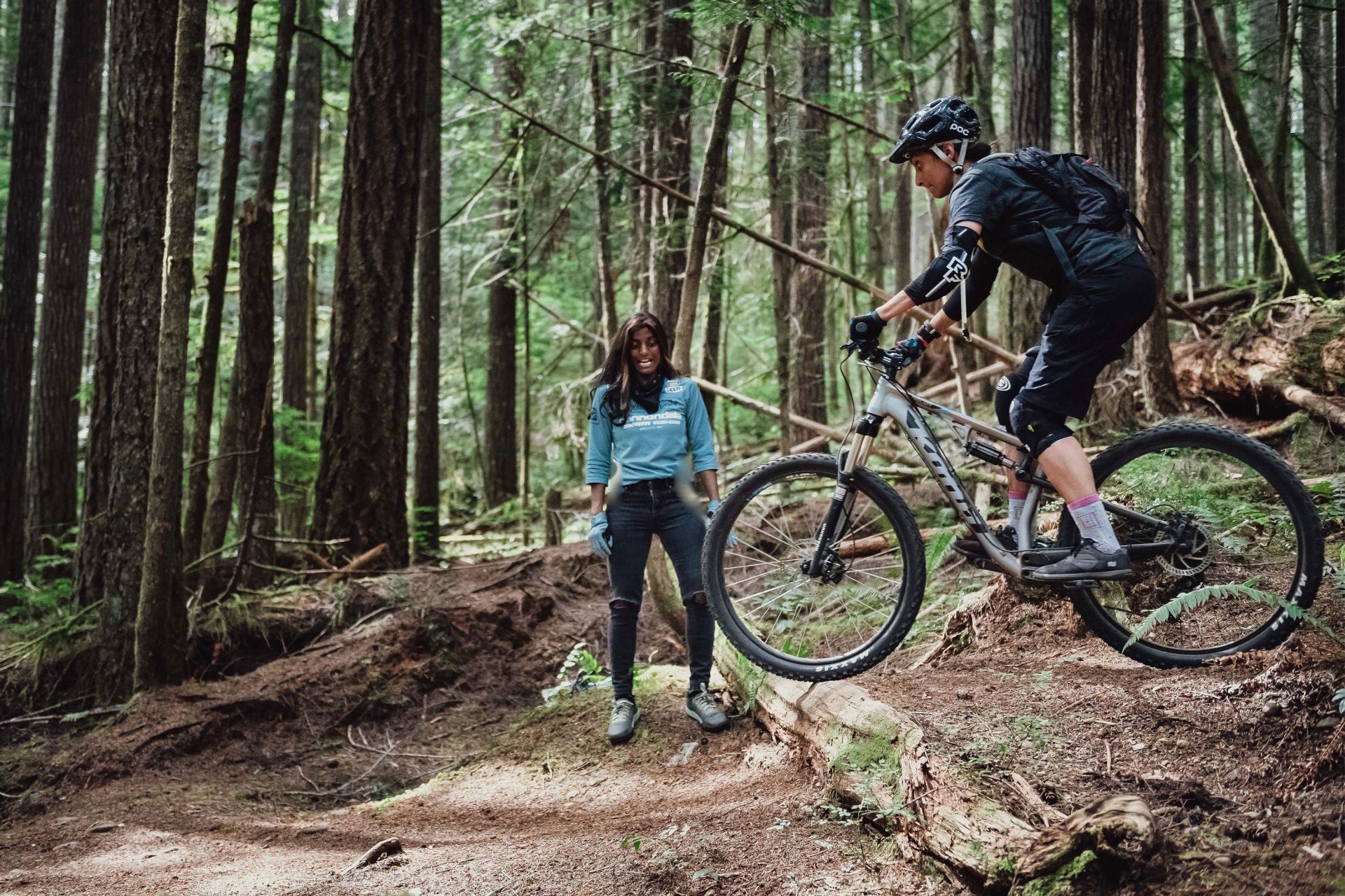 anita naidu teaching a man to do bike tricks