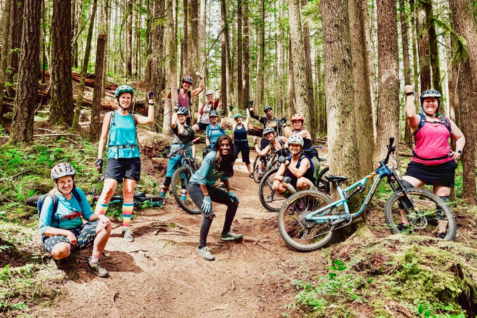 anita naidu with a group of bikers