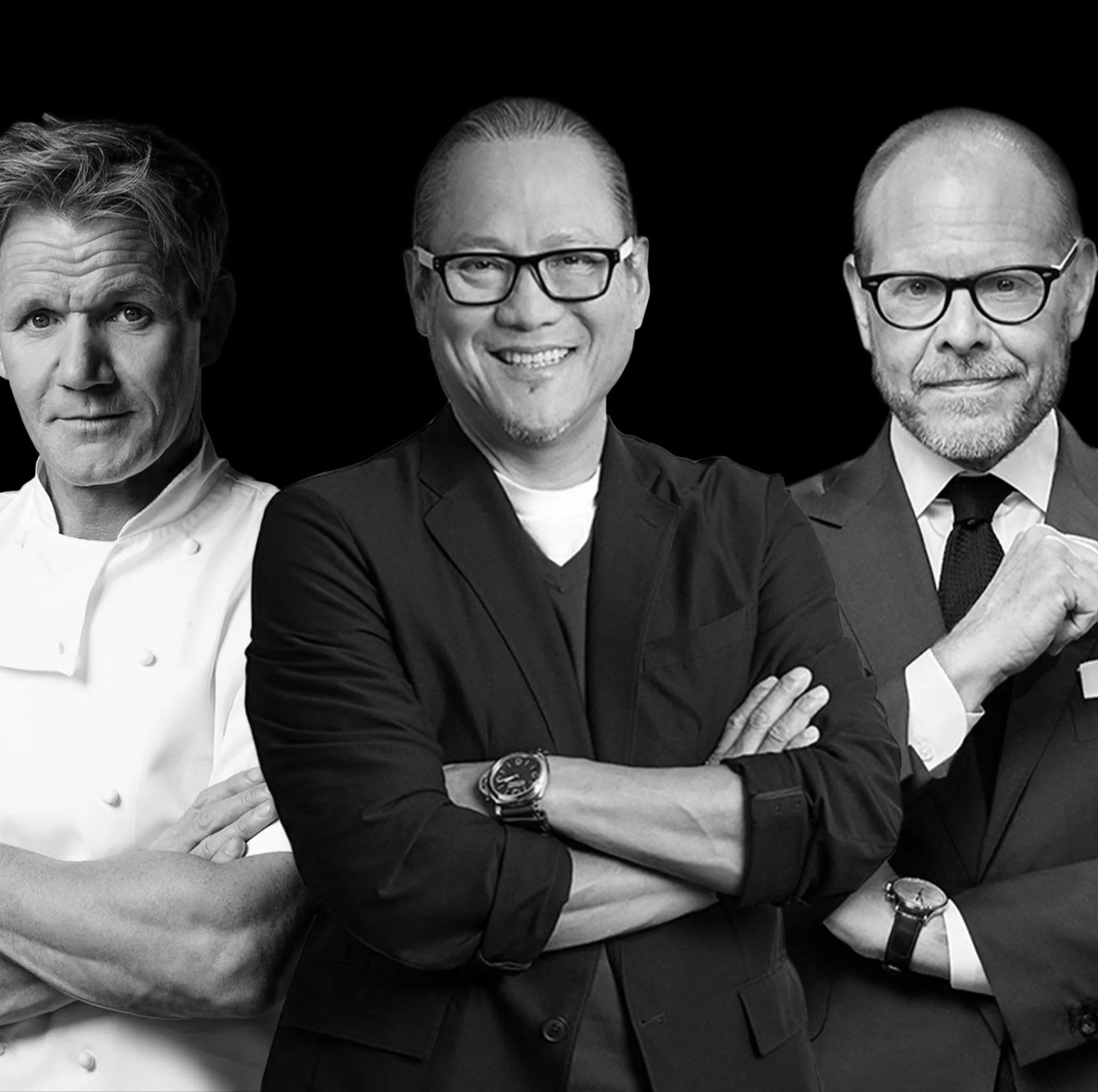gordon ramsey, masaharu morimoto, alton brown