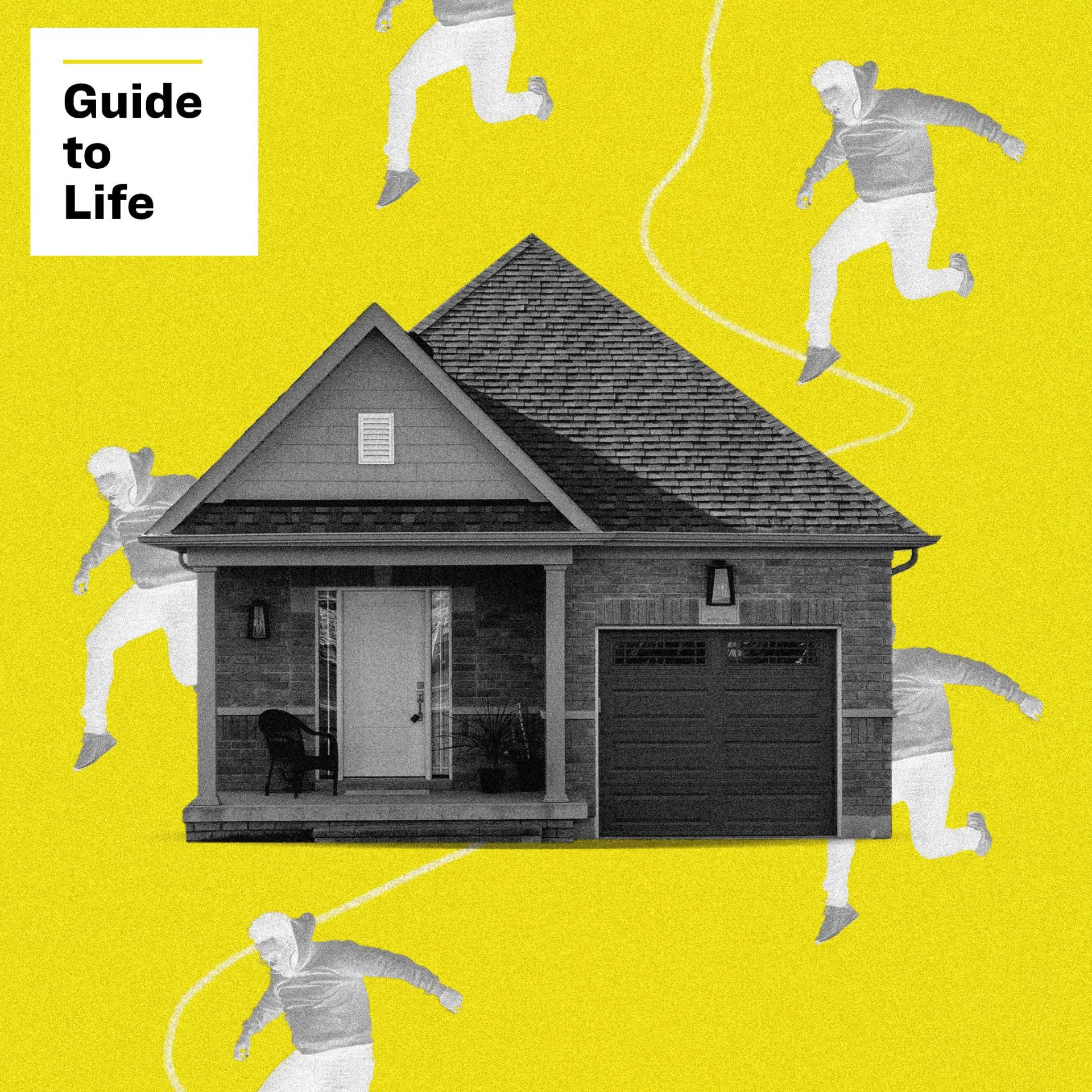 man jumping off of roof