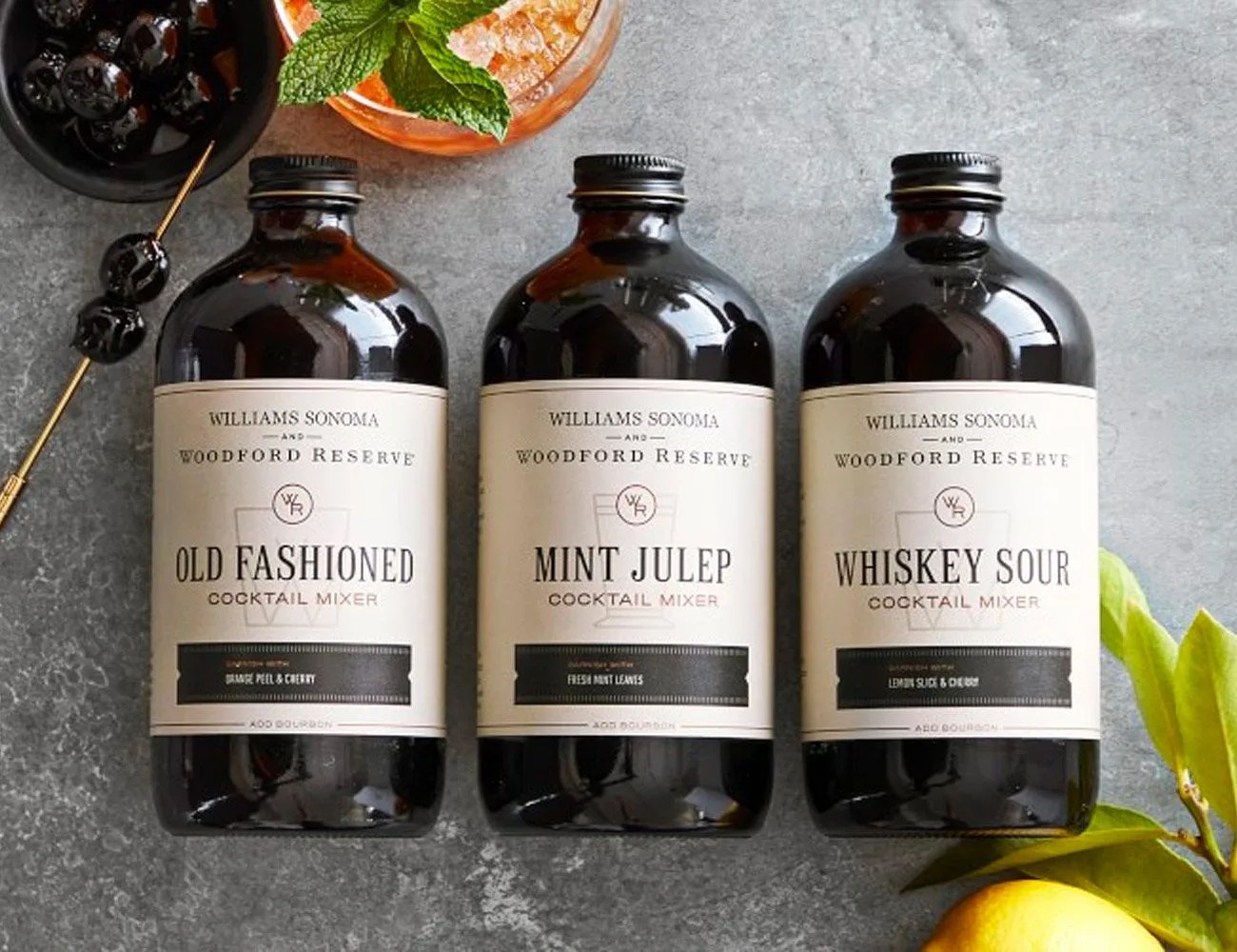williams sonoma woodford reserve cocktail mixers