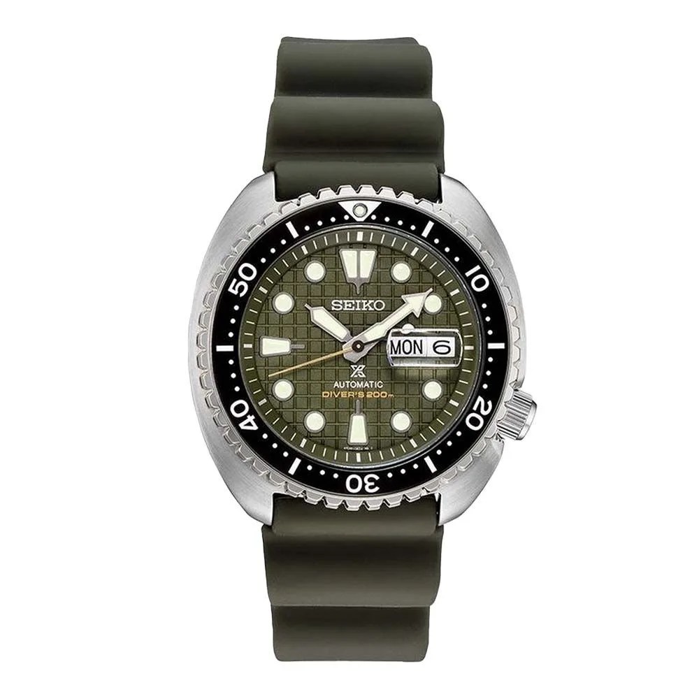 automatic prospex king turtle green silicone strap watch 45mm a special edition