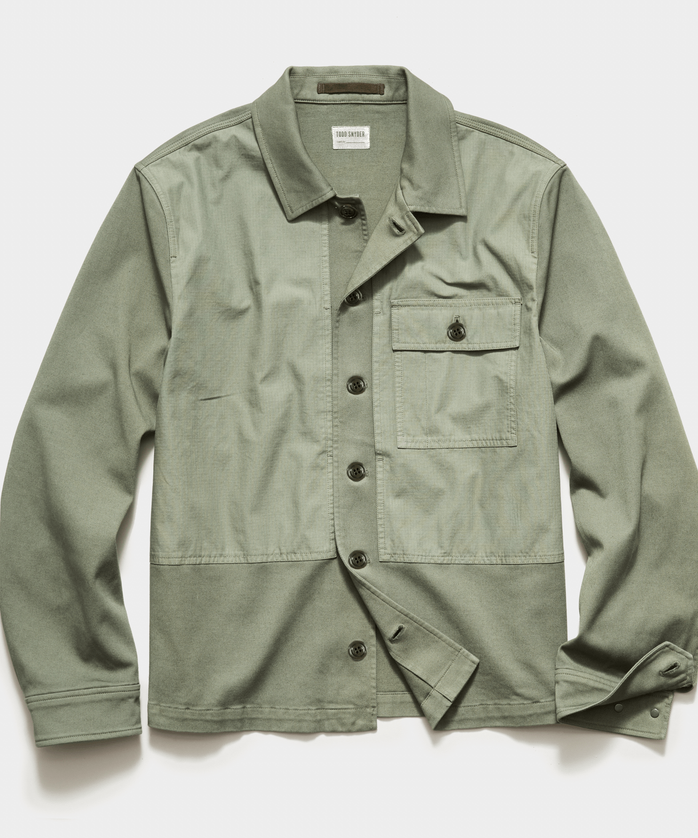 Italian Fatigue Mixed Media Corp Jacket in Green